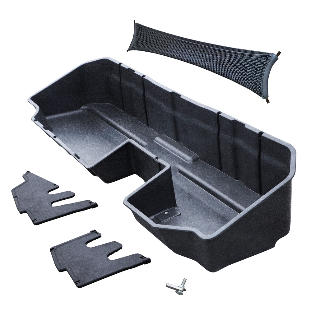 Underseat Storage Box Fit 19-24 Silverado/Sierra 1500; 20-23 2500/3500HD