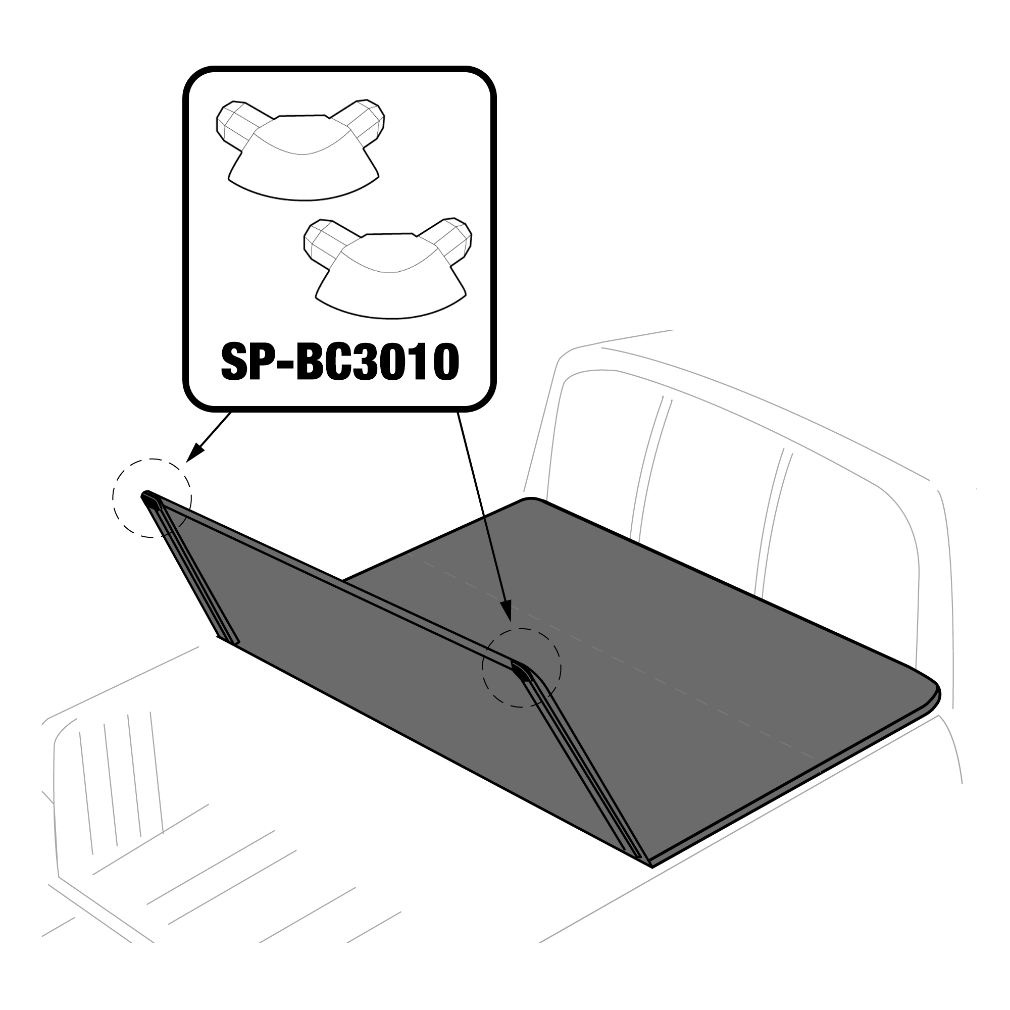 For T3 - Rear Corner Connectors | For Specific Models | 2 Sets | SP-BC3010