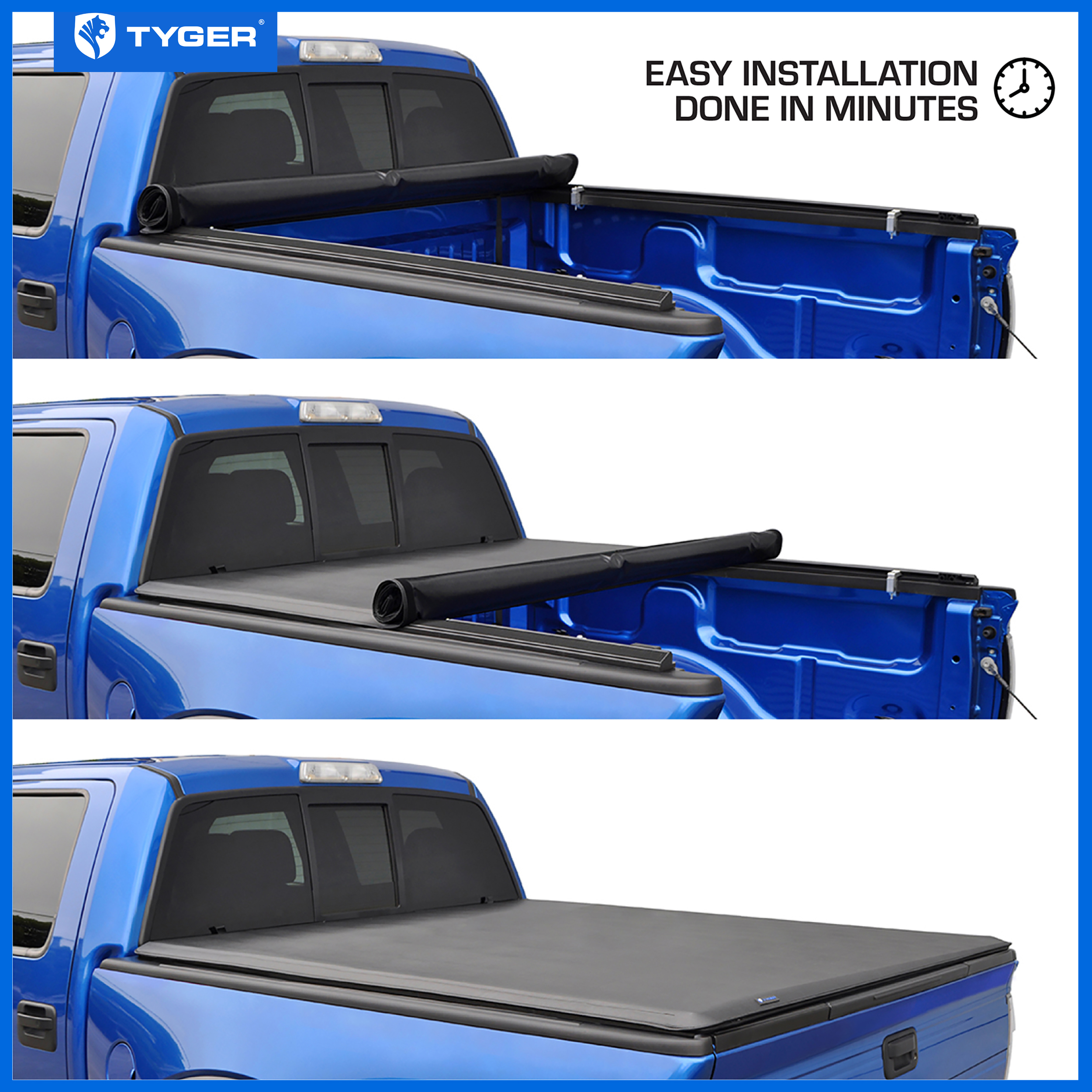 TYGER T1 Soft Rollup fit 20222024 Ford Maverick 4.5' Bed