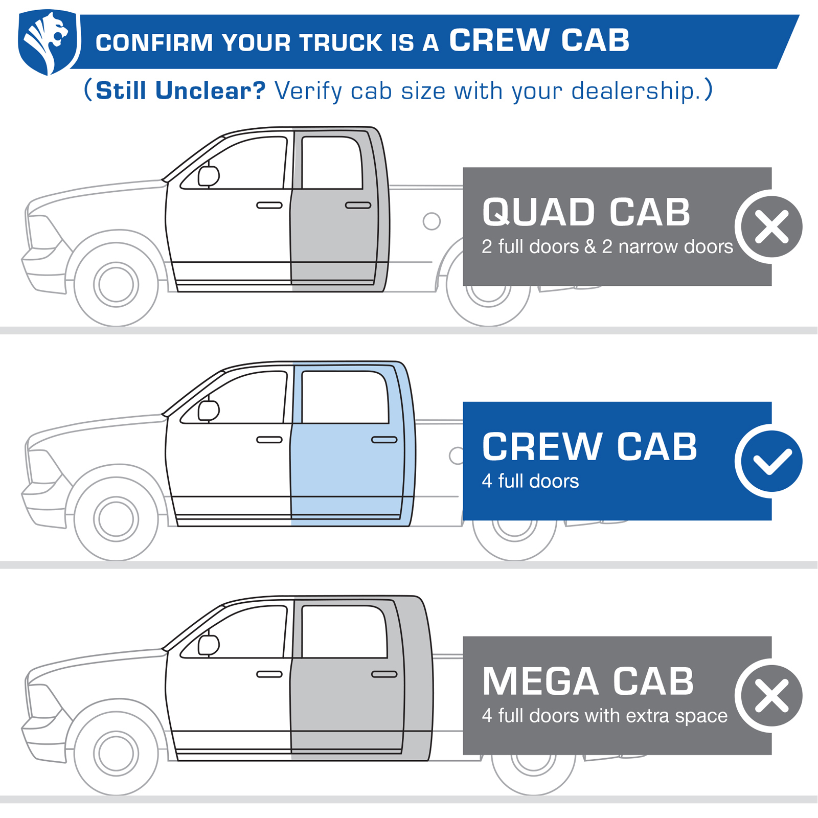 TYGER Access fit 2019-2025 Ram 1500 (Not Fit 19-24 Classic) | Crew Cab