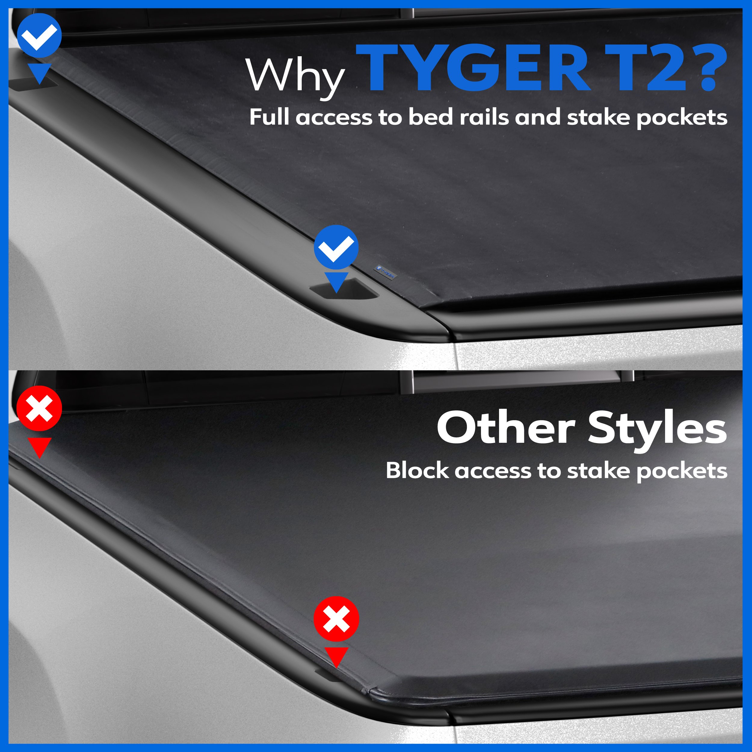 TYGER T2 Low Profile Soft Roll-up fit 2019-2024 Ram 1500 New Body (Not Fit 19-24 Classic) | 5'7