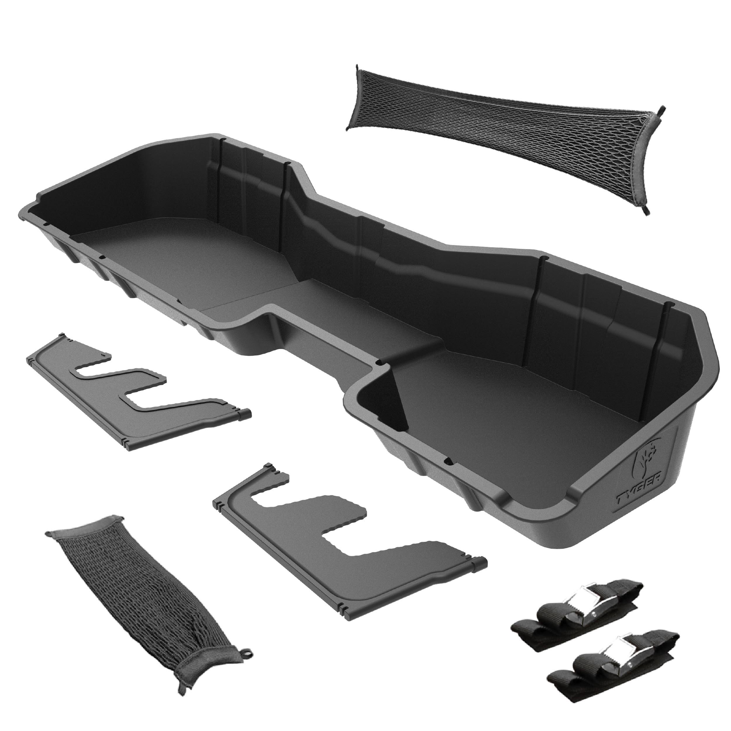 Underseat Storage Box Fit 14-18 Silverado/Sierra 1500; 15-19 2500HD/3500HD