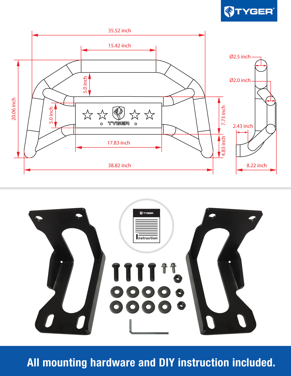 Front Bumper Guard Fit 2005-2007 F-250/F-350/F-450/F-550 | Textured