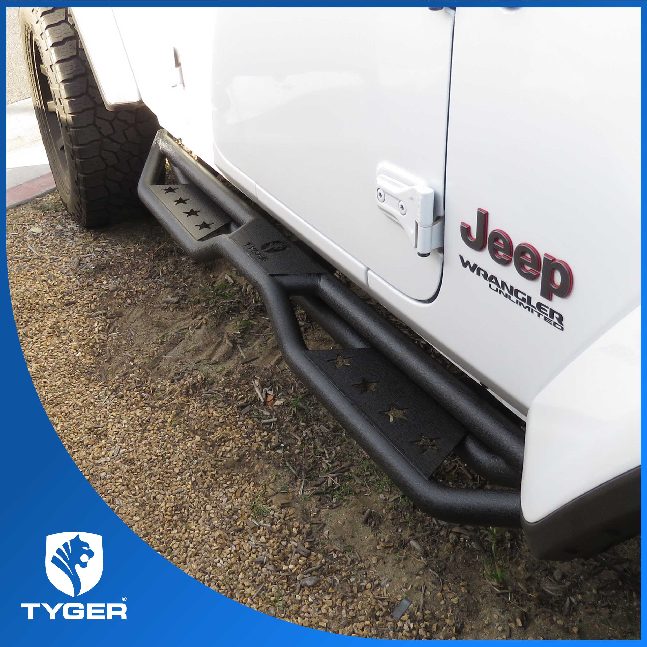 TYGER Star Strider fit 2018-2024 Jeep Wrangler JL 4-Door (Fits 21-24 4xe; Not Fit JK)