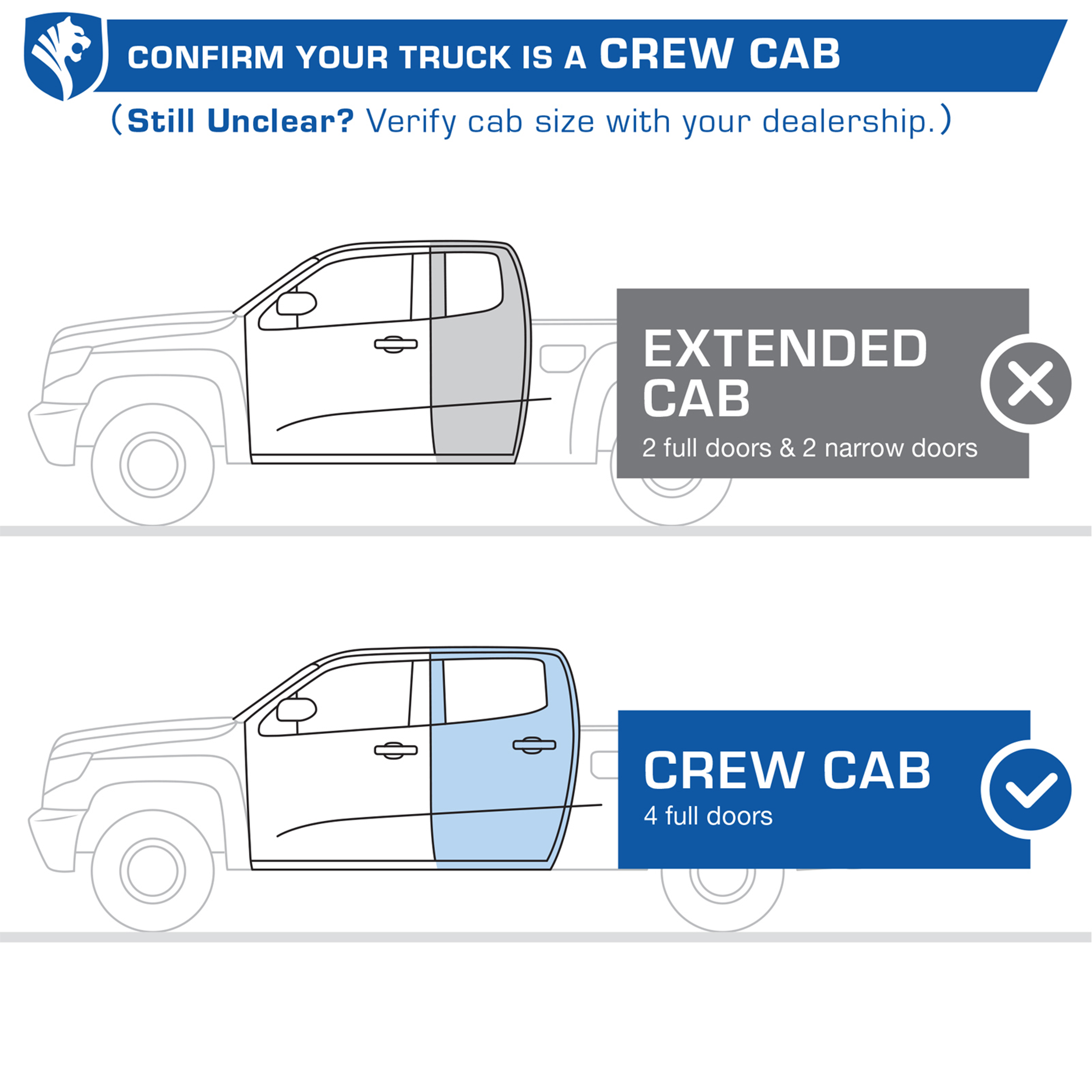 Tyger Trax fit 2015-2024 Chevy Colorado GMC Canyon | Crew Cab